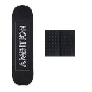 Ambition Snowskate Jib Mint Snow Skate Deck with Foam Grip Applied and Studded Grip Add On
