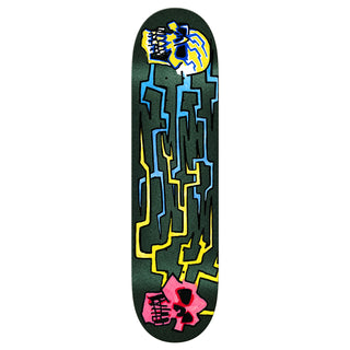 Krooked Skateboard Deck Worrest Skull and Bolts Twin Tail Slick 8.3" x 31.9"