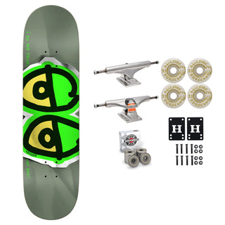 Krooked Skateboard Light Green Full SE DBX Basalt 8.25" Independent Spitfire Premium Kit