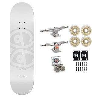 Krooked Skateboard White 8.06" Independent Spitfire Premium Kit