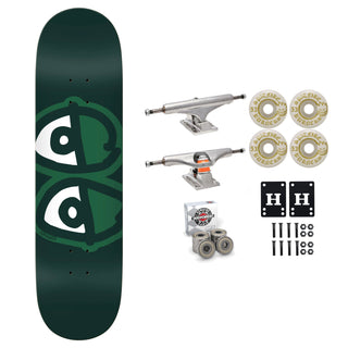 Krooked Skateboard Green Easy Rider 8.25" Independent Spitfire Premium Kit