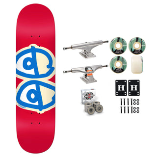 Krooked Skateboard Red 8.25" Independent Satori Premium Kit