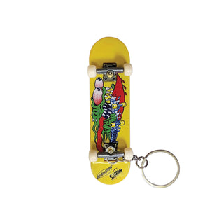 Santa Cruz Keychain Slasher Hand Fingerboard Yellow 3.25" x 1"