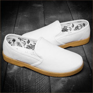 Kingston Union Vegan Shoes The Wino Slip-On White/Gum Sean Wheeler Mens