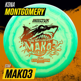 Innova Disc Golf Team Champion Series Kona Montgomery Star Mako3 5/5/0/0 Purple/Blue Scales 180 grams