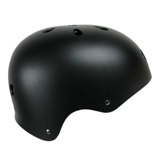 Krown Black Shell with Black Strap Skateboard Helmet, Adult One Size