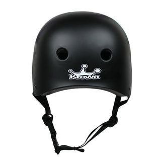 Krown Black Shell with Black Strap Skateboard Helmet, Adult One Size