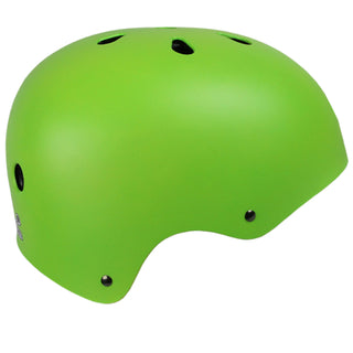 Krown Neon Green Shell with Black Strap Skateboard Helmet, Adult One Size