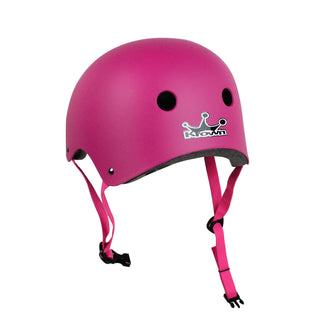 Krown Purple Shell with Pink Strap Skateboard Helmet, Adult One Size