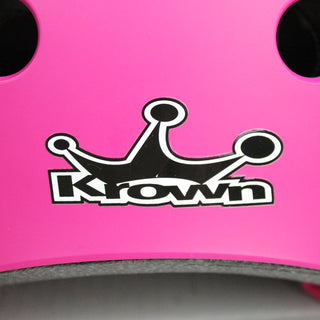 Krown Purple Shell with Pink Strap Skateboard Helmet, Adult One Size