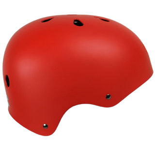 Krown Red Shell with Grey Strap Skateboard Helmet, Adult One Size