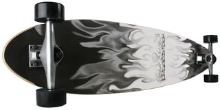 Krown Longboard Complete Pintail Grey/White Flame