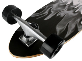 Krown Longboard Complete Pintail Grey/White Flame