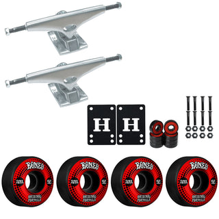 Krux Skateboard Trucks K5 8.25" Kit Bones 52mm V4 OG Black Wheels/Bearings/Hardware
