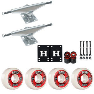 Krux Skateboard Trucks K5 8.25" Kit Bones 52mm V5 OG White Wheels/Bearings/Hardware