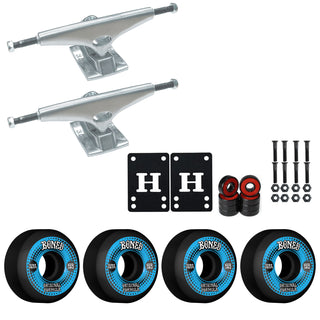 Krux Skateboard Trucks K5 8.0" Kit Bones 53mm V5 OG Black Wheels/Bearings/Hardware
