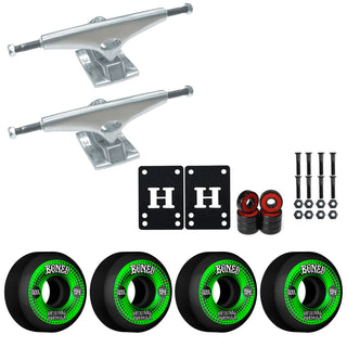Krux Skateboard Trucks K5 8.25" Kit Bones 54mm V5 OG Black Wheels/Bearings/Hardware