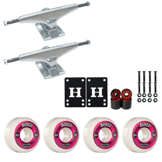 Krux Skateboard Trucks K5 8.25" Kit Bones 55mm V5 OG White Wheels/Bearings/Hardware