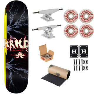 Krooked Premium Skateboard Complete Cernicky Lightning Fingers True Fit 8.5" Ft. Krux/Spitfire/Independent