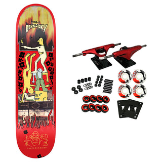 Krooked Skateboard Complete Cernicky Hot Red 8.25" x 32"