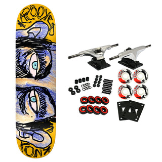 Krooked Skateboard Complete DBX Knox Watcher Yellow 8.5" x 32.18"