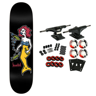 Krooked Skateboard Complete DBX Mermaid Black 8.25" x 32"