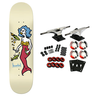 Krooked Skateboard Complete DBX Mermaid Cream 8.5" x 31.85"