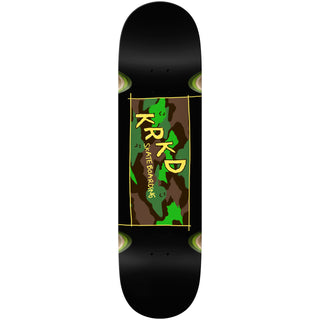 Krooked Skateboard Deck Kamo Wheel Wells Black 9.0" x 32.45"