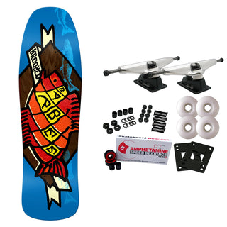 Krooked Skateboard Complete Ray Barbee Trophy Blue 9.5" x 31.75"