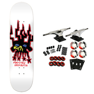 Krooked Skateboard Complete Manderson Skull King 8.38" x 32"