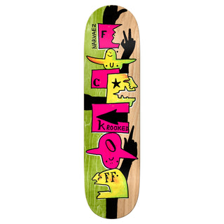 Krooked Skateboard Deck Navarez F Off 8.38" x 32.25"