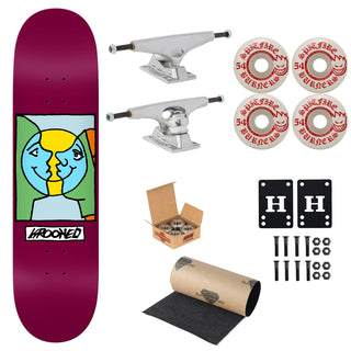 Krooked Premium Complete Skateboard Easy Rider Moonsmile 8.25" Ft. Krux/Spitfire/Independent