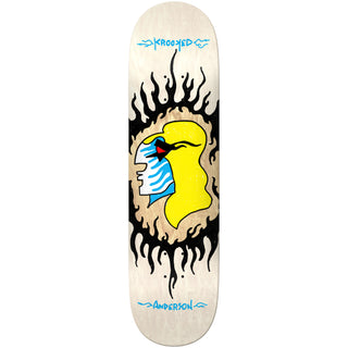 Krooked Skateboard Complete Anderson Pink Flame White 8.38" x 32"