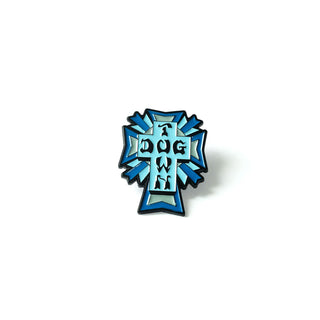 Dogtown Skateboards Pin Cross Logo Enamel Pin Blue 1.25"
