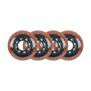 Labeda Roller Hockey Wheels - Addiction 72mm 76A Red/Black (4-Pack)
