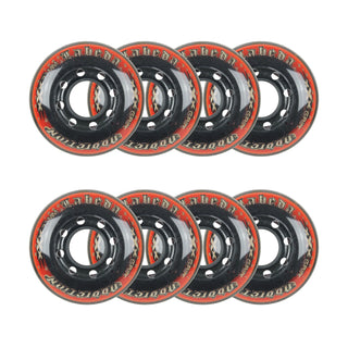 Labeda Roller Hockey Wheels - Addiction 72mm 76A Red/Black (8-Pack)