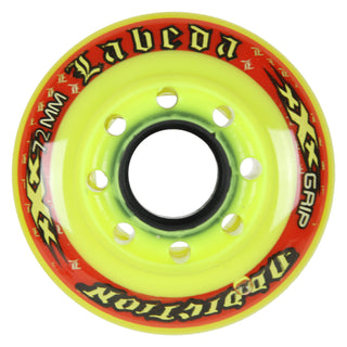 Labeda Roller Hockey Wheels - Addiction 72mm 76A Yellow/Red (Single)