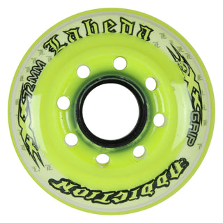 Labeda Roller Hockey Wheels - Addiction 72mm 76A Yellow/White (4-Pack)