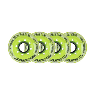 Labeda Roller Hockey Wheels - Addiction 72mm 76A Yellow/White (4-Pack)