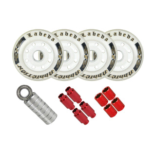 Labeda Roller Hockey Wheels - Addiction Micro 72mm 76A White (4-Pack)