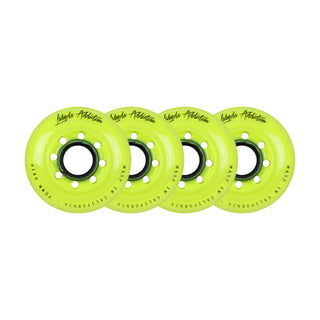 Labeda Roller Hockey Wheels - Addiction 76mm 76A Yellow (4-Pack)