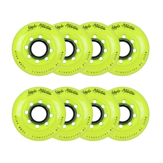 Labeda Roller Hockey Wheels - Addiction 76mm 76A Yellow (8-Pack)