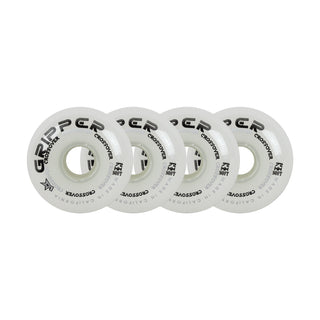 Labeda Roller Hockey Wheels - Gripper Crossover 72mm 76A White (4-Pack)