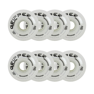 Labeda Roller Hockey Wheels - Gripper Crossover 72mm 76A White (8-Pack)