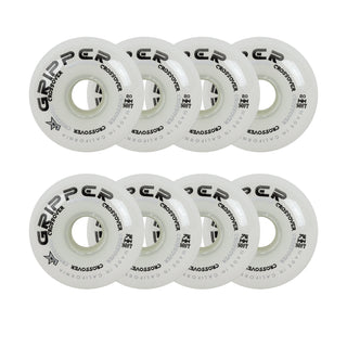 Labeda Roller Hockey Wheels - Gripper Crossover 76/80 HiLo 76A White (8-Pack)
