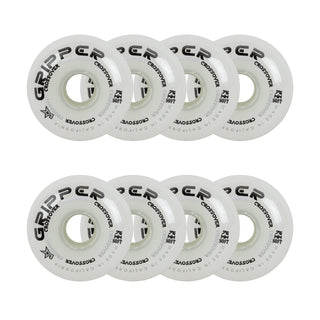 Labeda Roller Hockey Wheels - Gripper Crossover 76mm 76A White (8-Pack)