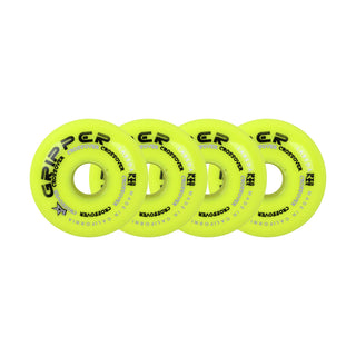 Labeda Roller Hockey Wheels - Gripper Crossover 76mm 80A Yellow (4-Pack)