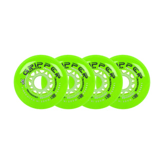 Labeda Roller Hockey Wheels - Gripper Crossover 80mm 74A Green (4-Pack)