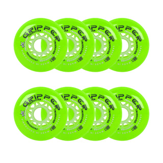 Labeda Roller Hockey Wheels - Gripper Crossover 80mm 74A Green (8-Pack)