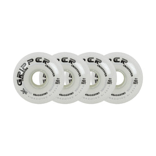 Labeda Roller Hockey Wheels - Gripper Crossover 80mm 76A White (4-Pack)